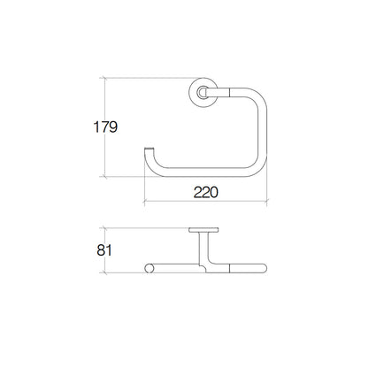 Anello porta asciugamani da incollo o da fissare a parete in ottone cromato collezione Sebecà di Lineabeta by CeramicStore | Lo specialista del tuo bagno