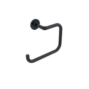 Anello porta asciugamani da incollo o da fissare a parete in ottone verniciato nero opaco collezione Sebecà di Lineabeta by CeramicStore | Lo specialista del tuo bagno