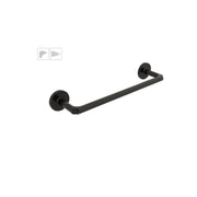 Porta asciugamani da incollo o da fissare a parete in ottone verniciato nero opaco collezione Sebecà di Lineabeta - 350mm by CeramicStore | Lo specialista del tuo bagno