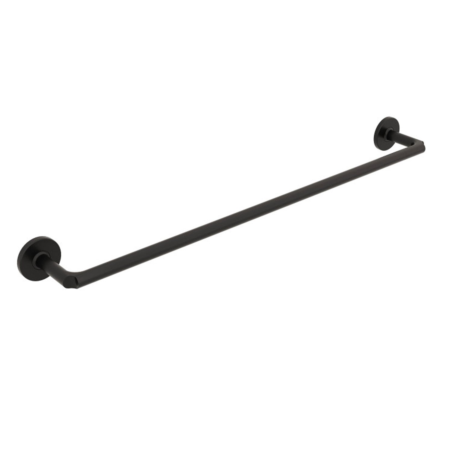 Porta asciugamani da incollo o da fissare a parete in ottone verniciato nero opaco collezione Sebecà di Lineabeta - 650mm by CeramicStore | Lo specialista del tuo bagno