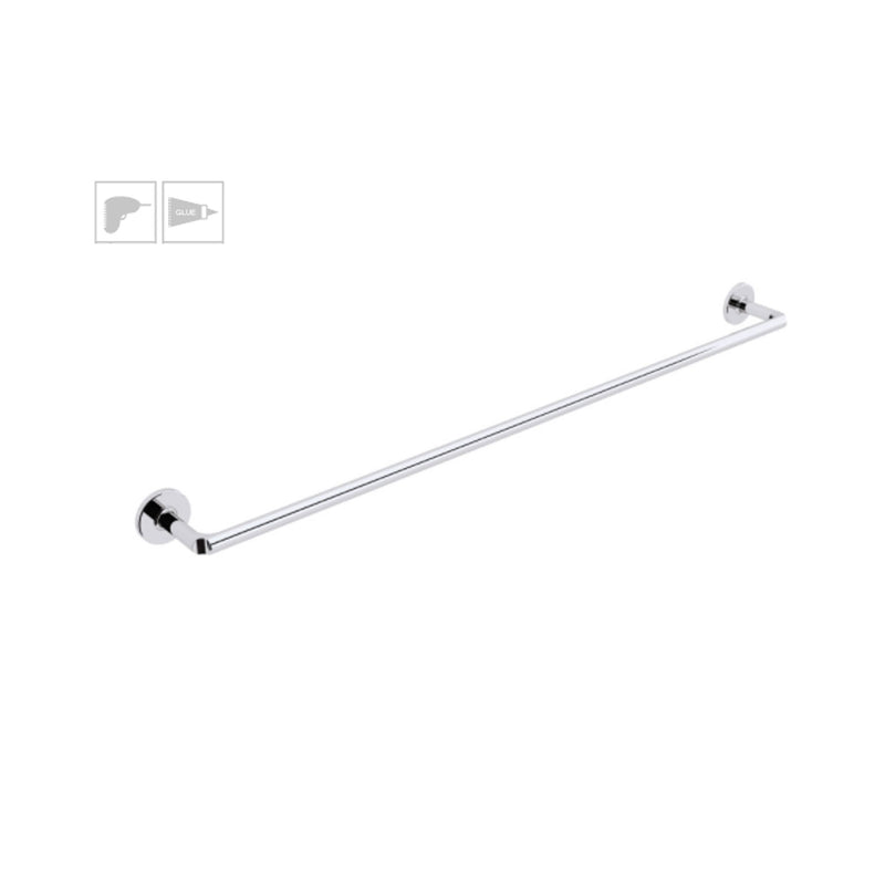 Porta asciugamani da incollo o da fissare a parete in ottone cromato collezione Sebecà di Lineabeta - 850mm by CeramicStore | Lo specialista del tuo bagno