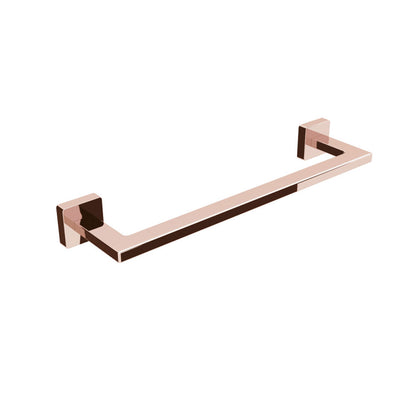 Porta asciugamani in ottone da fissare a parete collezione Dado di Lineabeta - Metallo oro rosa 340mm by CeramicStore | Lo specialista del tuo bagno