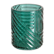 Portaspazzolini in vetro Gedy serie Corinne - Verde