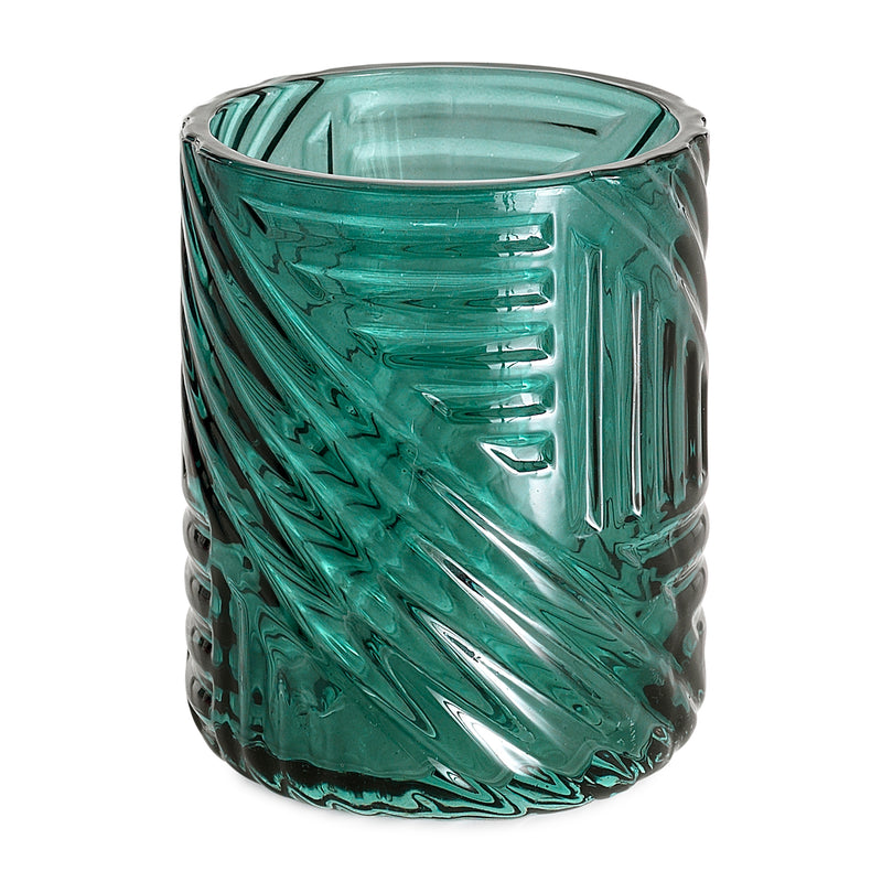 Portaspazzolini in vetro Gedy serie Corinne - Verde