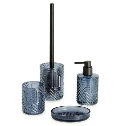Portasapone in vetro Gedy serie Corinne - Blu