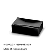 Portasapone in resina e sabbia Gedy serie Sofia - Nero