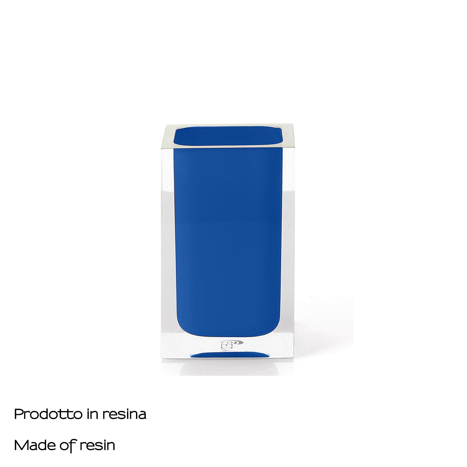 Portaspazzolini da appoggio in resina Gedy serie Rainbow - Blu