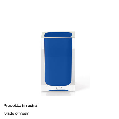 Portaspazzolini da appoggio in resina Gedy serie Rainbow - Blu