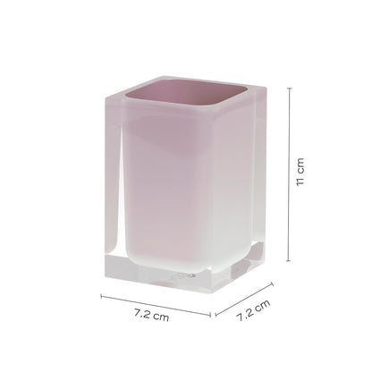 Portaspazzolini da appoggio in resina Gedy serie Rainbow - Rosa