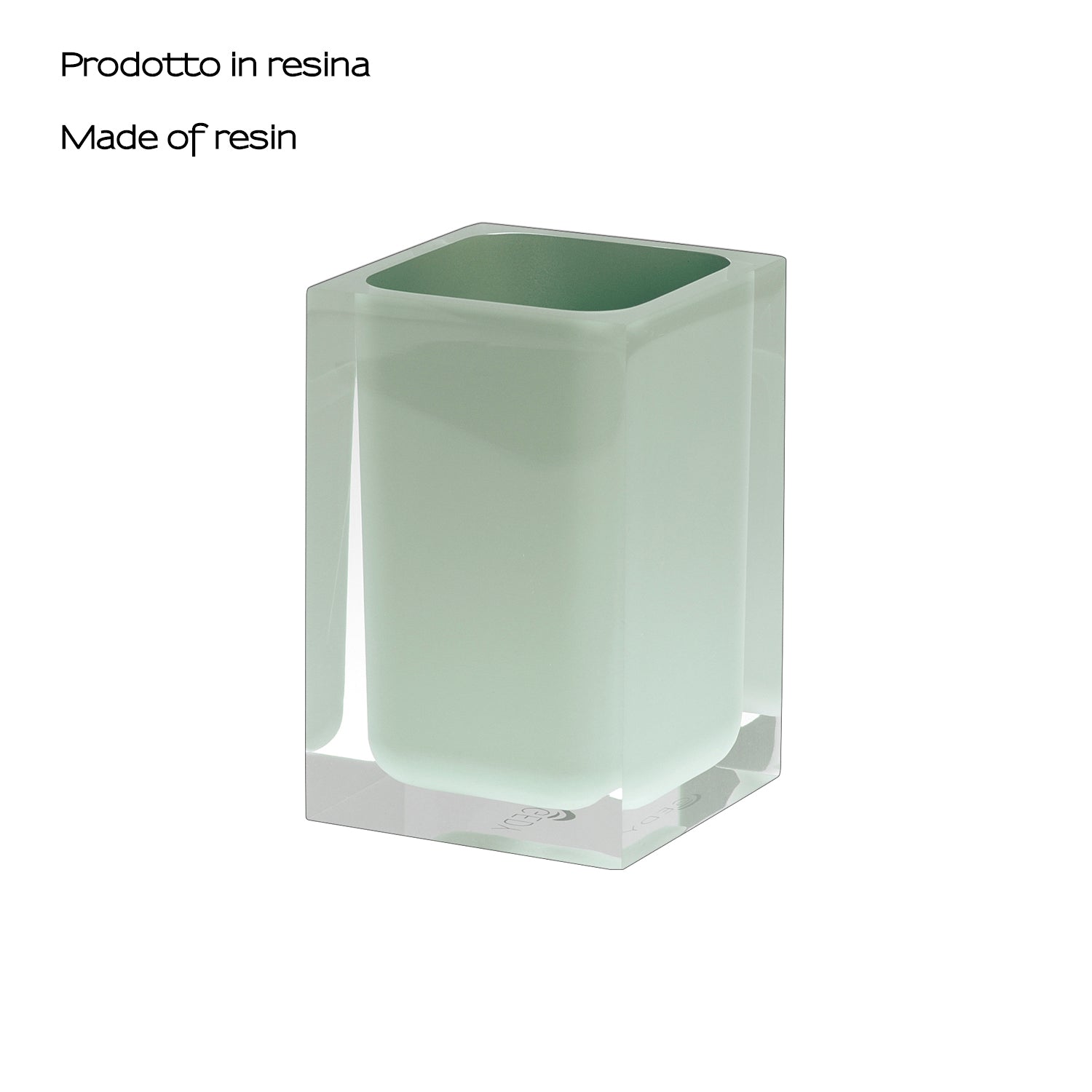 Portaspazzolini da appoggio in resina Gedy serie Rainbow - Verde Menta