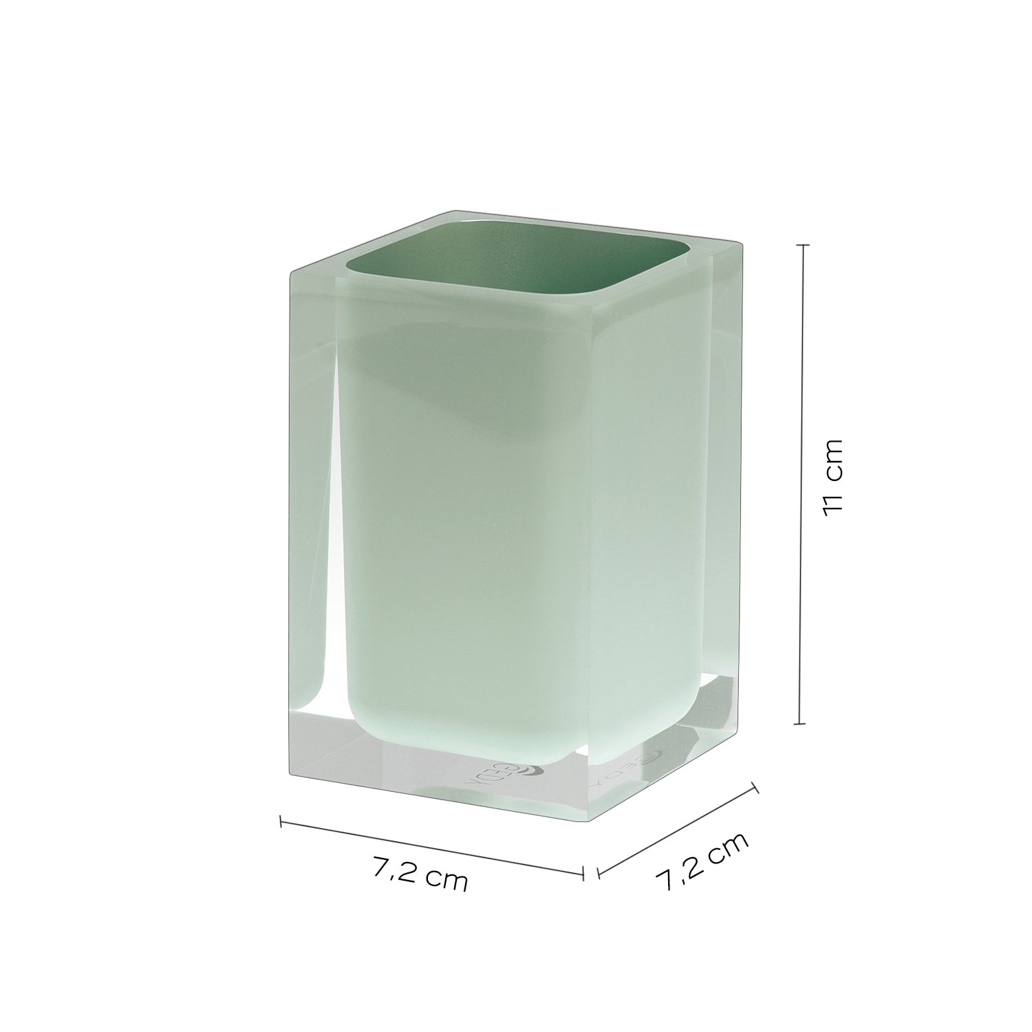 Portaspazzolini da appoggio in resina Gedy serie Rainbow - Verde Menta