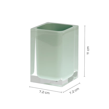 Portaspazzolini da appoggio in resina Gedy serie Rainbow - Verde Menta