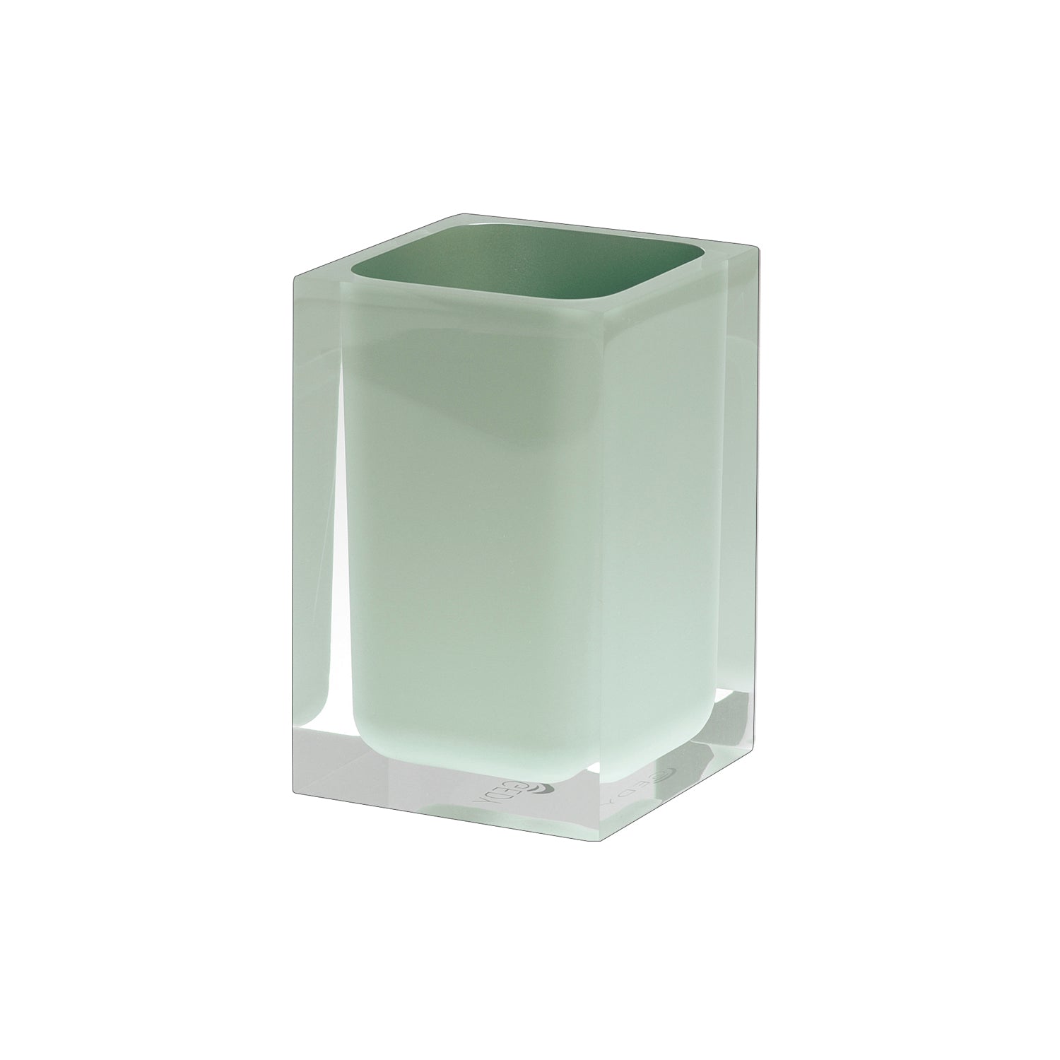 Portaspazzolini da appoggio in resina Gedy serie Rainbow - Verde Menta