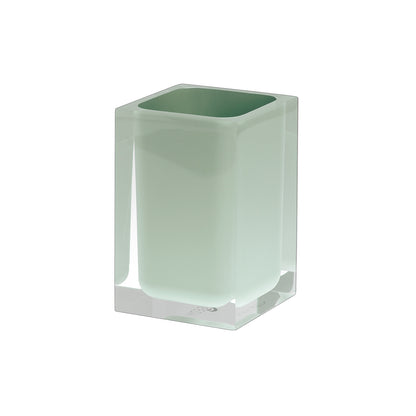 Portaspazzolini da appoggio in resina Gedy serie Rainbow - Verde Menta