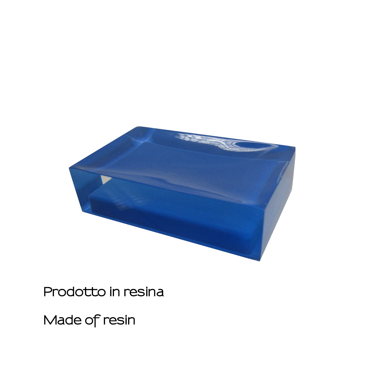 Portasapone da appoggio in resina collezione Gedy serie Rainbow - Blu