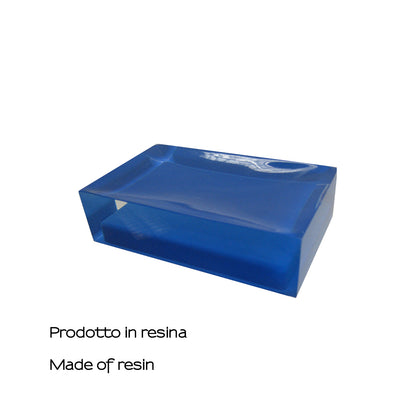 Portasapone da appoggio in resina collezione Gedy serie Rainbow - Blu