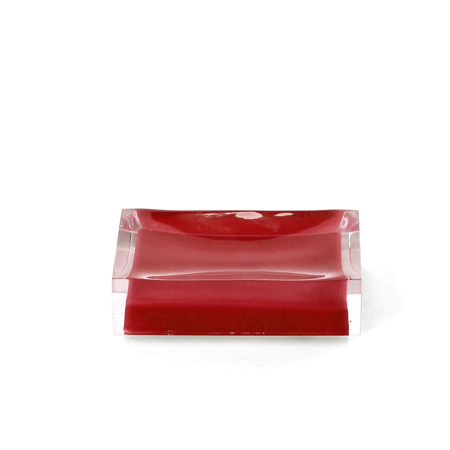 Portasapone da appoggio in resina collezione Gedy serie Rainbow - Rosso