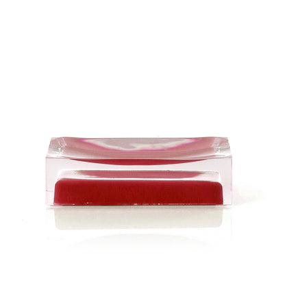 Portasapone da appoggio in resina collezione Gedy serie Rainbow - Rosso