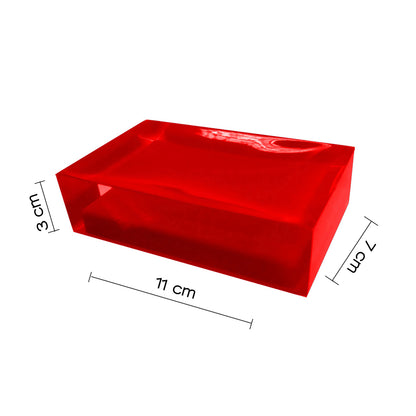 Portasapone da appoggio in resina collezione Gedy serie Rainbow - Rosso