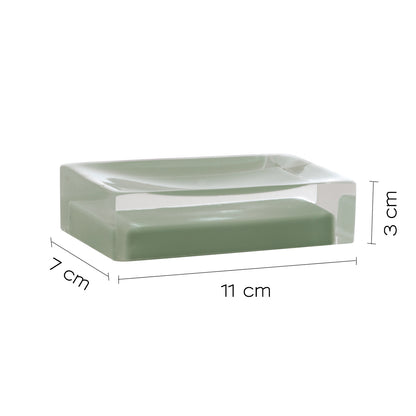 Portasapone da appoggio in resina collezione Gedy serie Rainbow - Verde Menta
