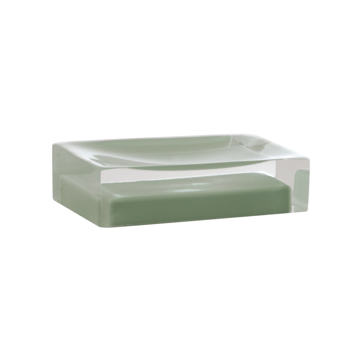 Portasapone da appoggio in resina collezione Gedy serie Rainbow - Verde Menta