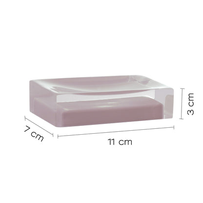 Portasapone da appoggio in resina collezione Gedy serie Rainbow - Rosa