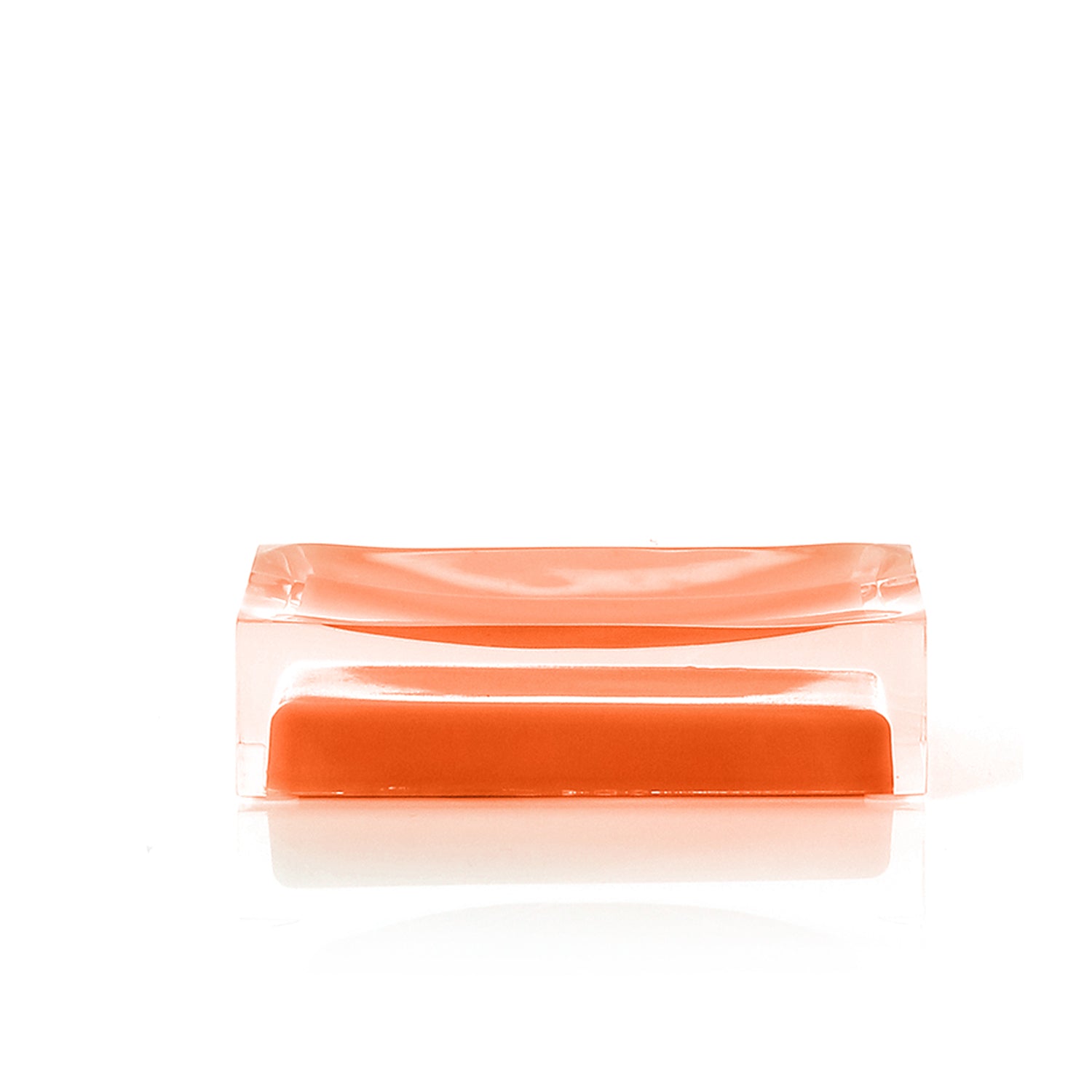 Portasapone da appoggio in resina collezione Gedy serie Rainbow - Arancione
