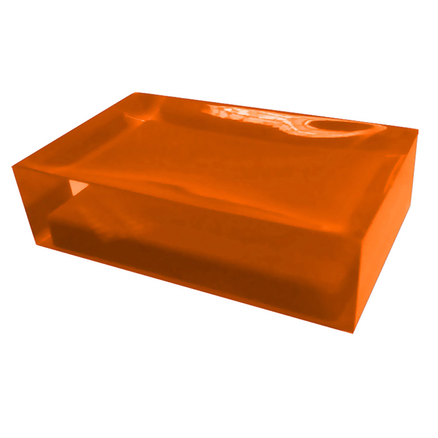 Portasapone da appoggio in resina collezione Gedy serie Rainbow - Arancione