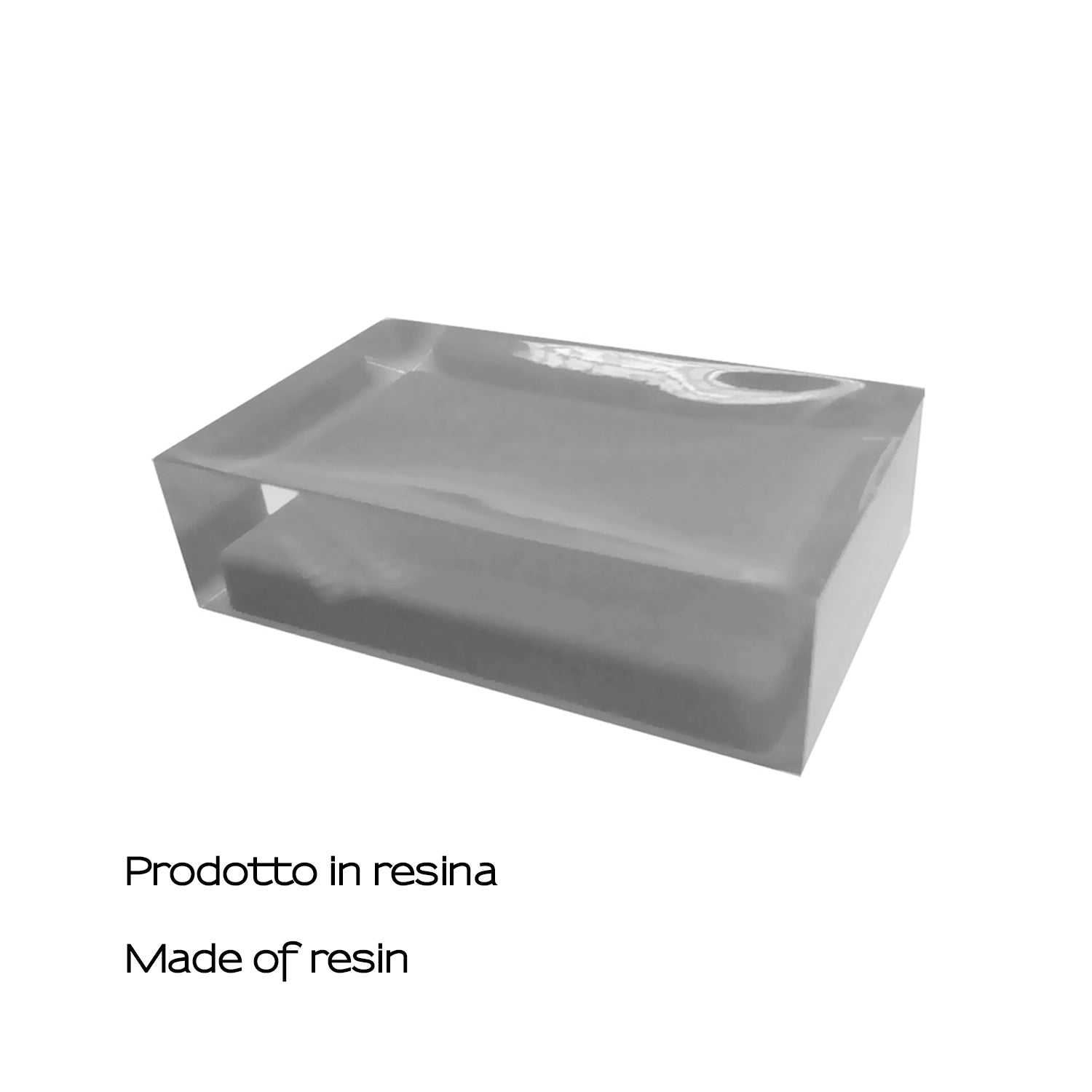 Portasapone da appoggio in resina collezione Gedy serie Rainbow - Argento