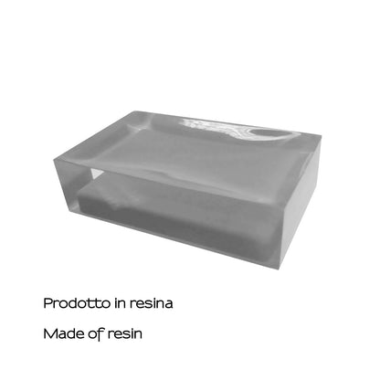 Portasapone da appoggio in resina collezione Gedy serie Rainbow - Argento