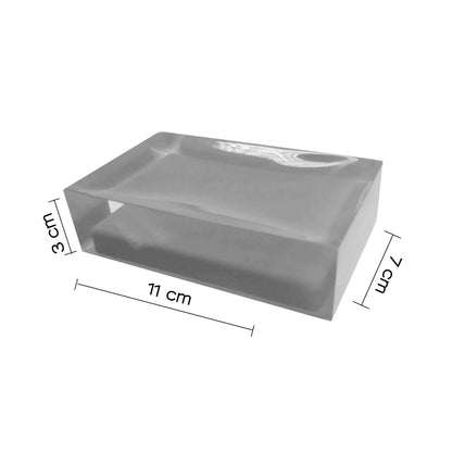 Portasapone da appoggio in resina collezione Gedy serie Rainbow - Argento