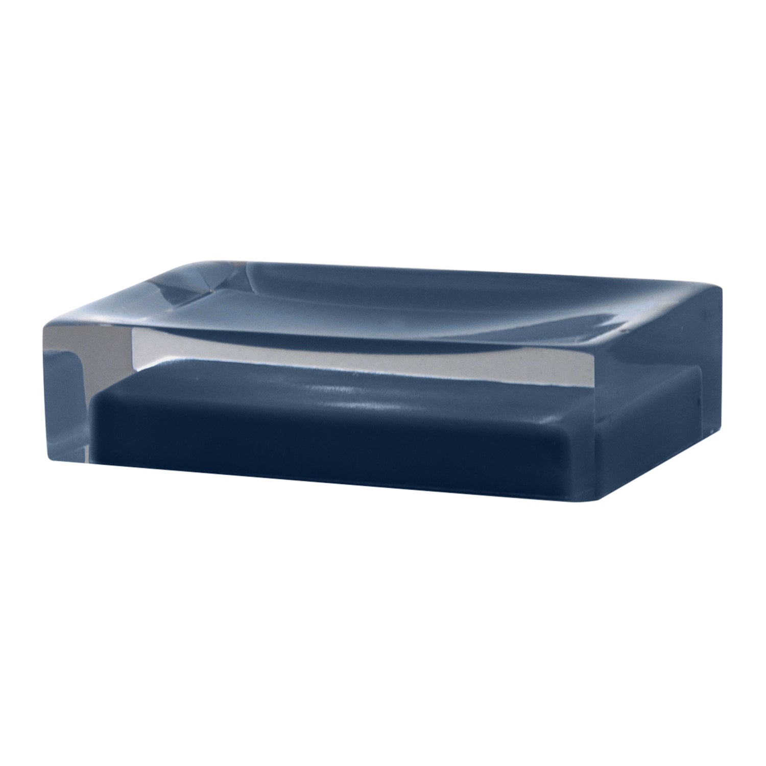 Portasapone da appoggio in resina collezione Gedy serie Rainbow - Blu Petrolio
