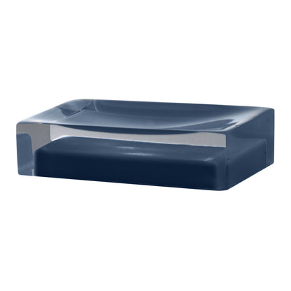 Portasapone da appoggio in resina collezione Gedy serie Rainbow - Blu Petrolio