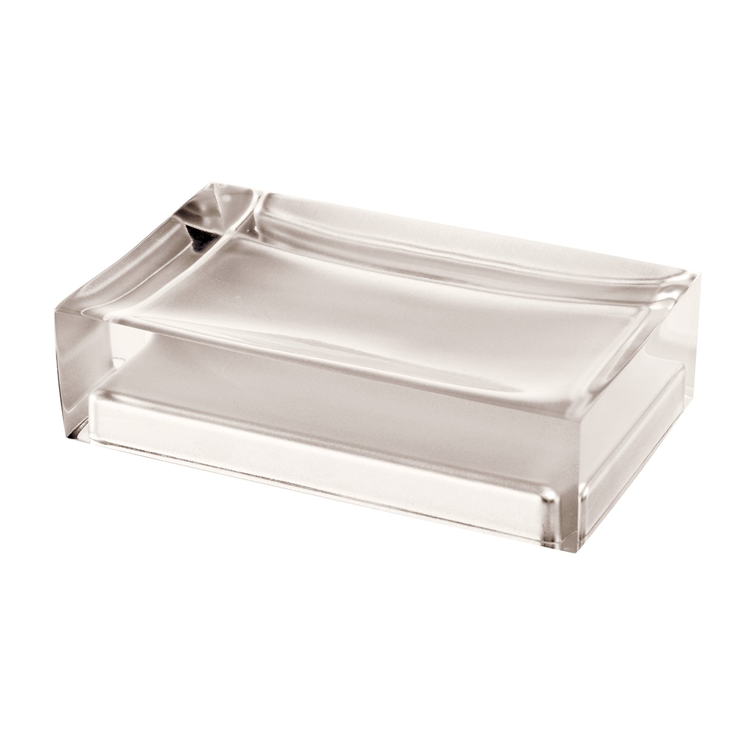 Portasapone da appoggio in resina collezione Gedy serie Rainbow - Tortora Chiaro