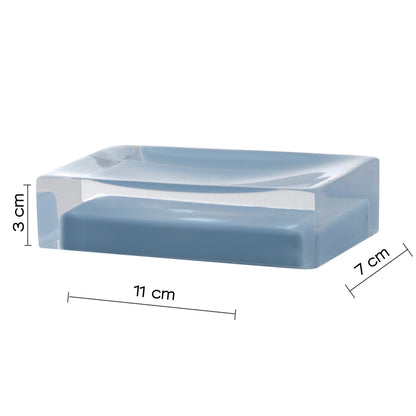 Portasapone da appoggio in resina collezione Gedy serie Rainbow - Celeste