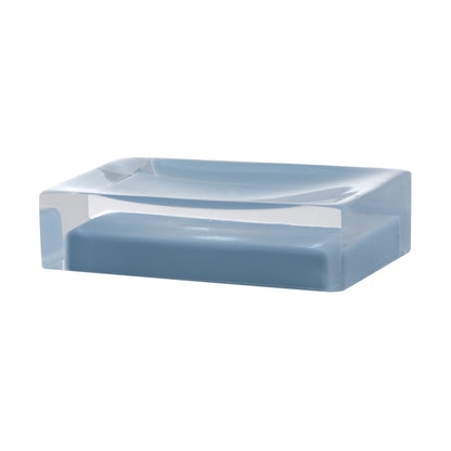 Portasapone da appoggio in resina collezione Gedy serie Rainbow - Celeste