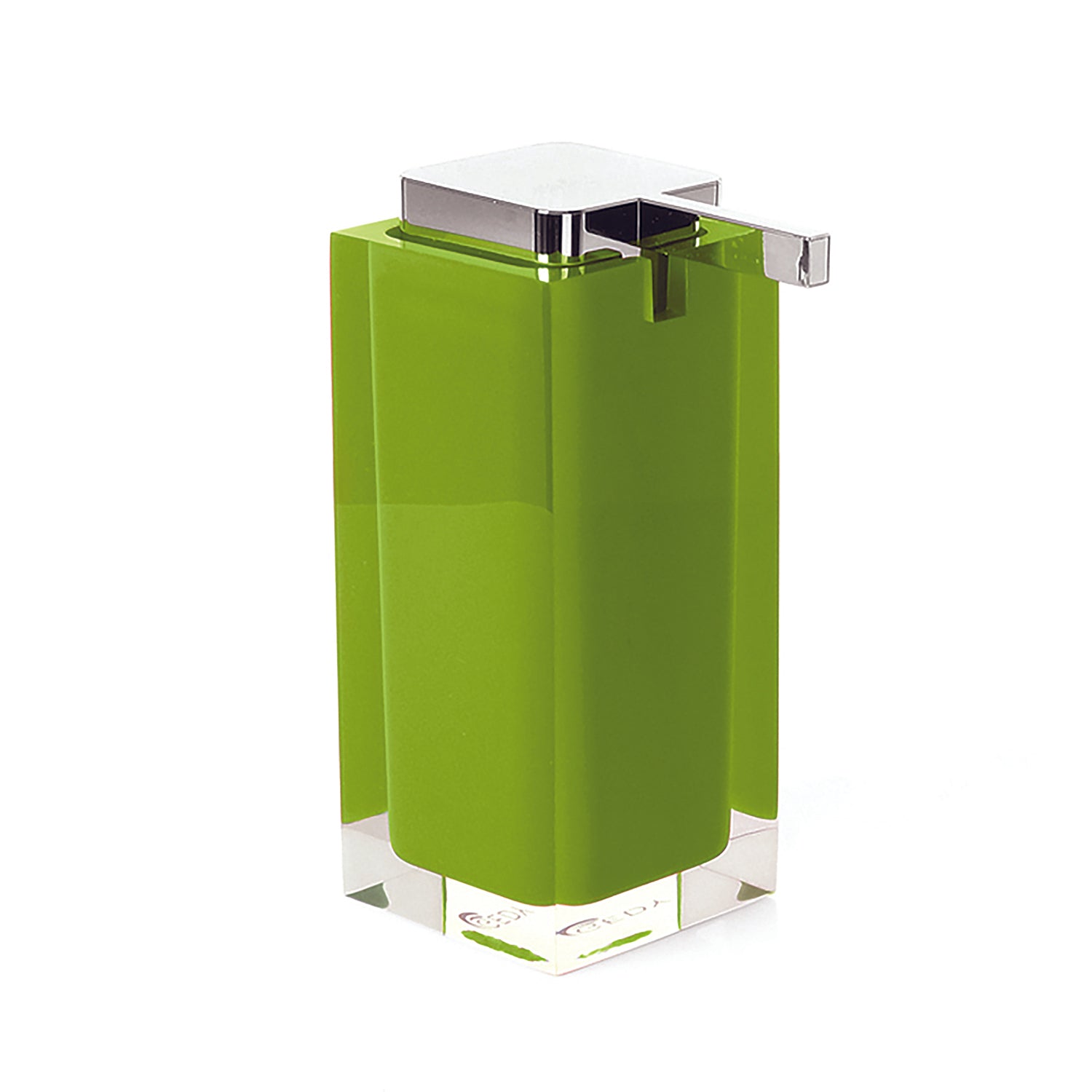 Dosasapone da appoggio in resina Gedy serie Rainbow - Verde Acido