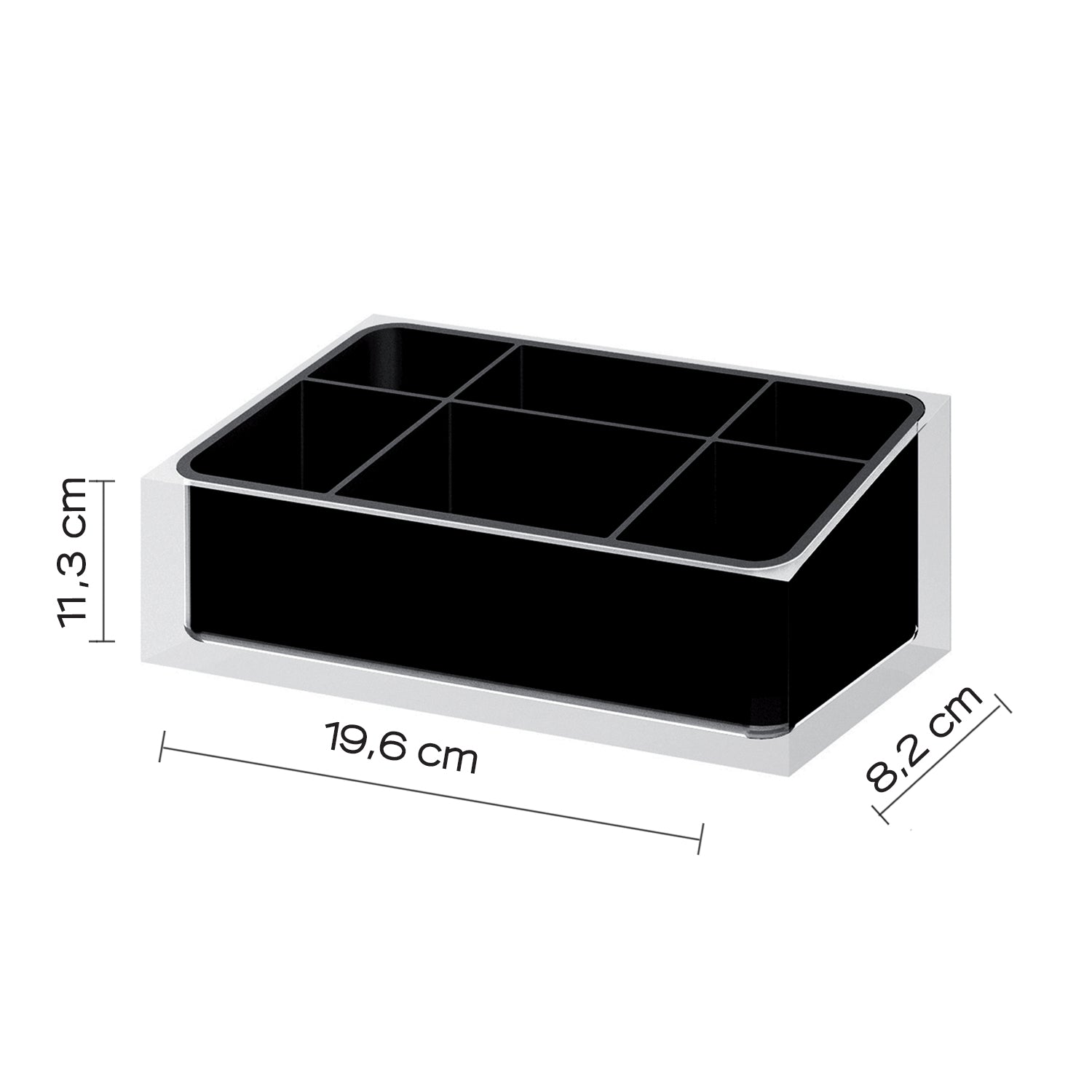 Organizer da appoggio Gedy serie Rainbow - Nero by CeramicStore | Lo specialista del tuo bagno