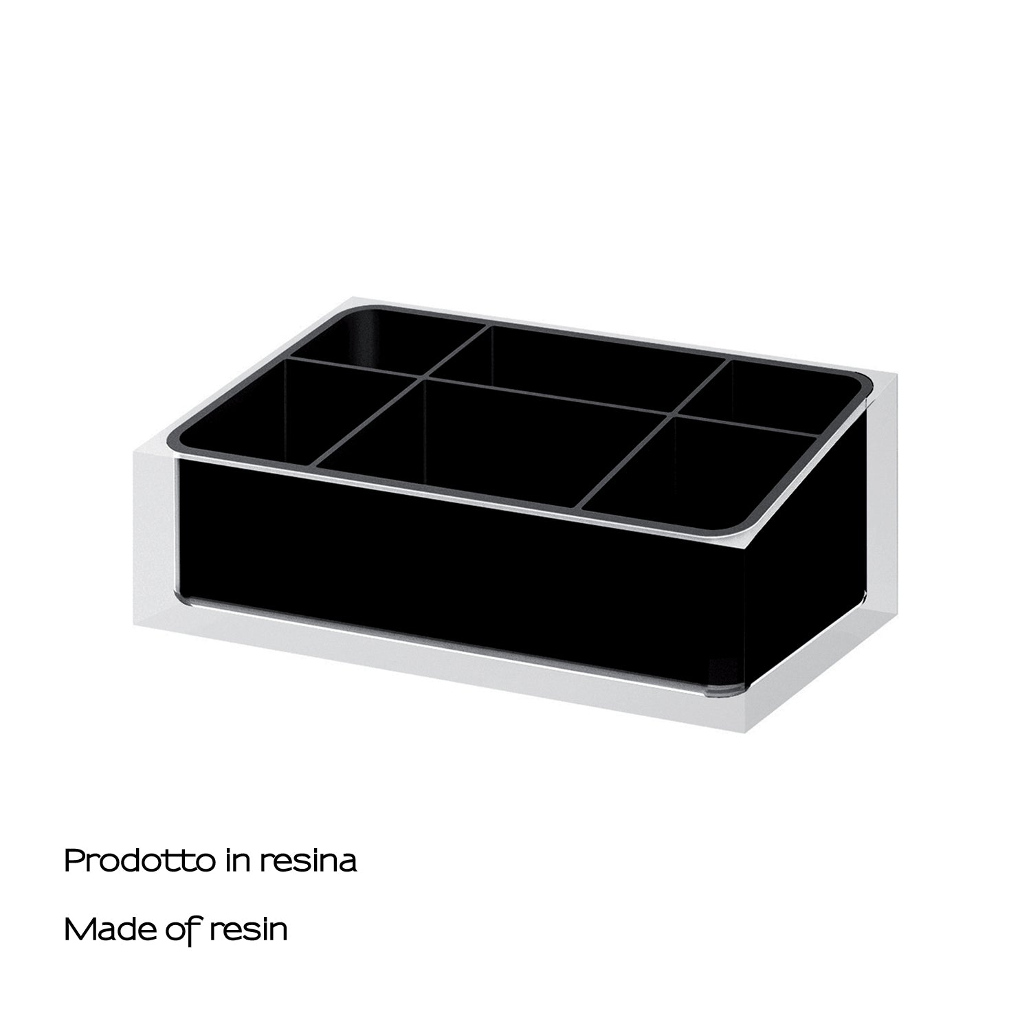 Organizer da appoggio Gedy serie Rainbow - Nero by CeramicStore | Lo specialista del tuo bagno