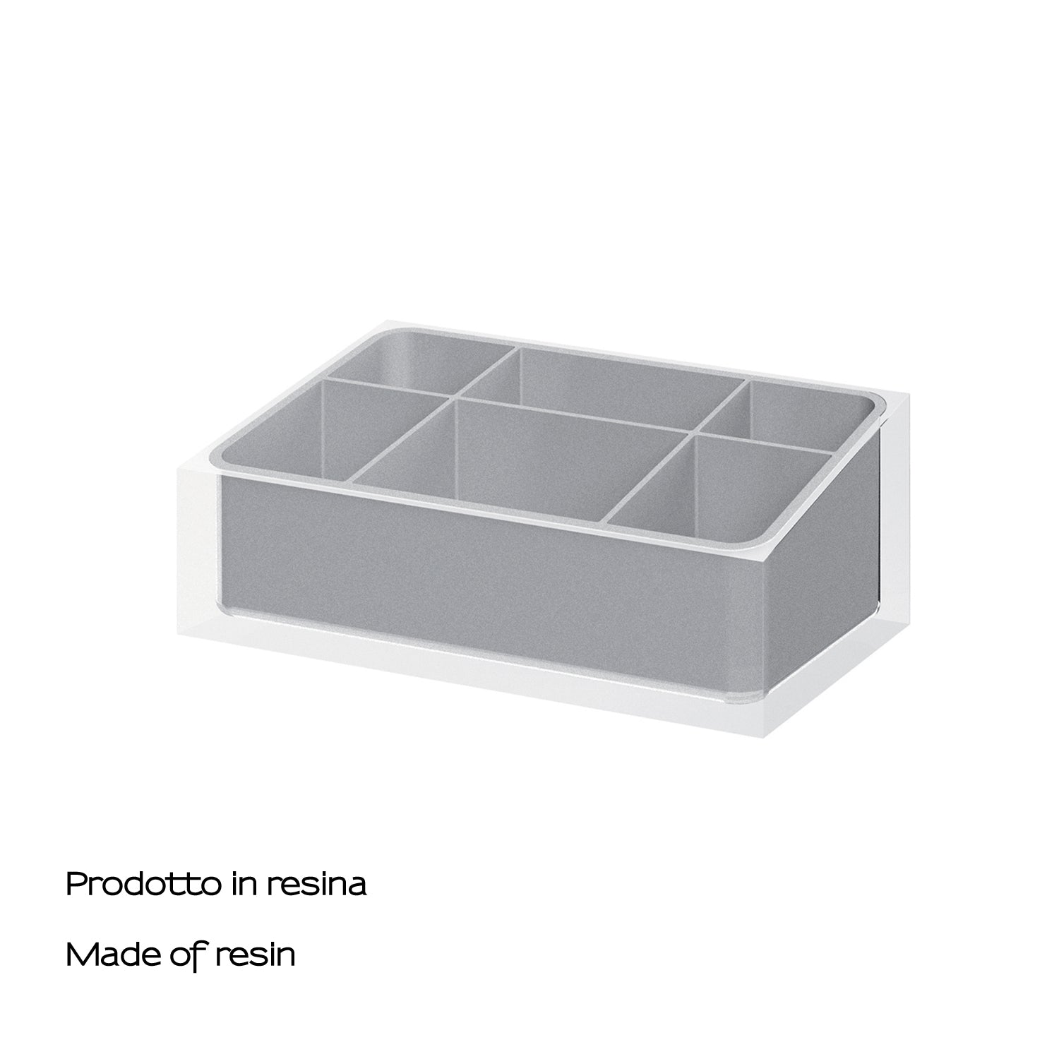 Organizer da appoggio Gedy serie Rainbow - Argento by CeramicStore | Lo specialista del tuo bagno