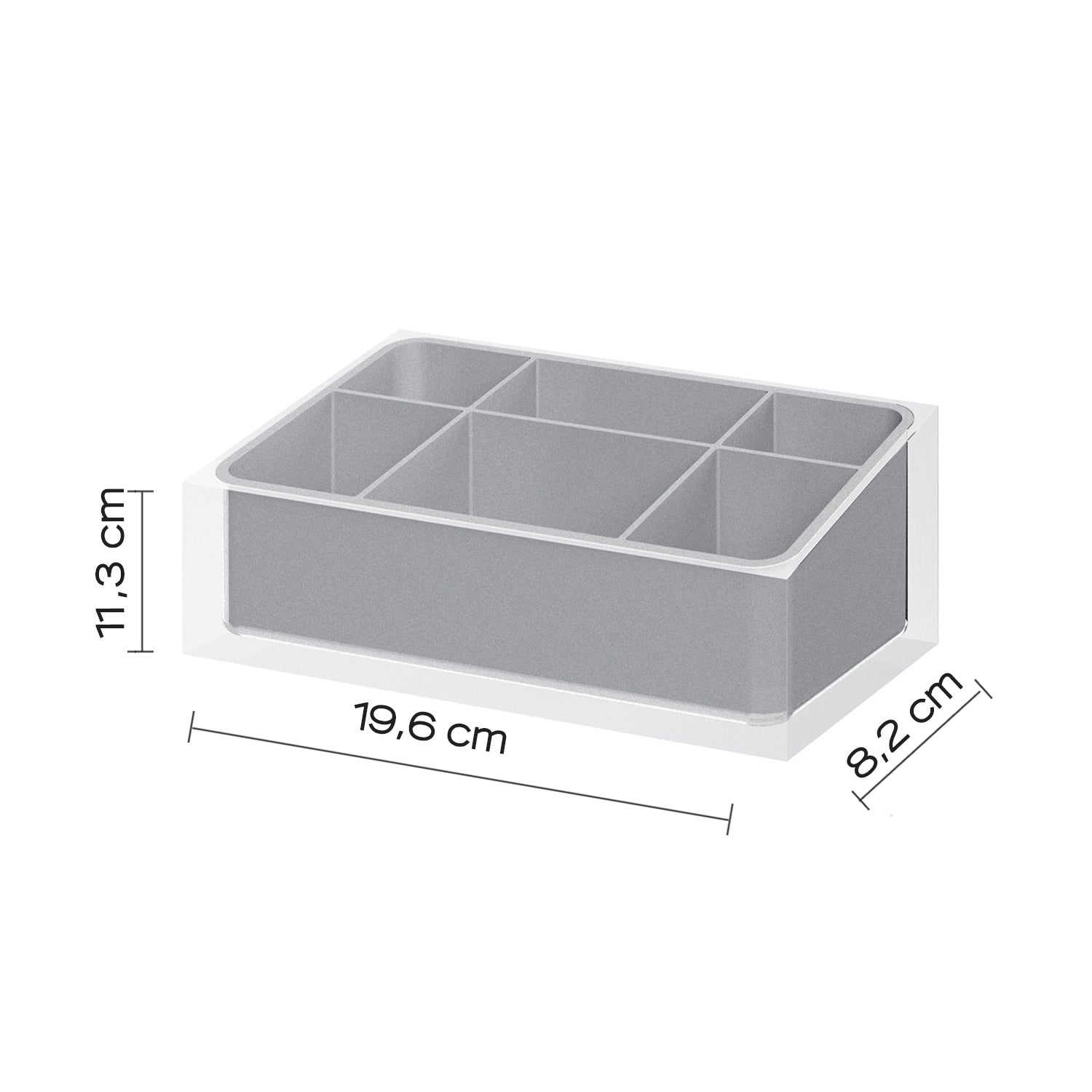 Organizer da appoggio Gedy serie Rainbow - Argento by CeramicStore | Lo specialista del tuo bagno