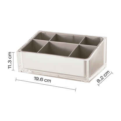 Organizer da appoggio Gedy serie Rainbow - Tortora Chiaro by CeramicStore | Lo specialista del tuo bagno