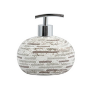 Dispenser Porta Sapone in ceramica mattone beige Collezione  CARAMIDA - Versione Outlet