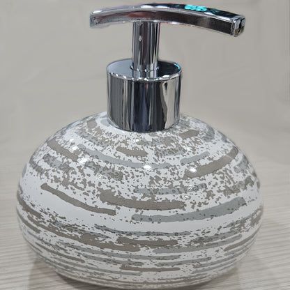 Dispenser Porta Sapone in ceramica mattone beige Collezione  CARAMIDA - Versione Outlet