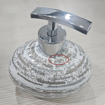 Dispenser Porta Sapone in ceramica mattone beige Collezione  CARAMIDA - Versione Outlet