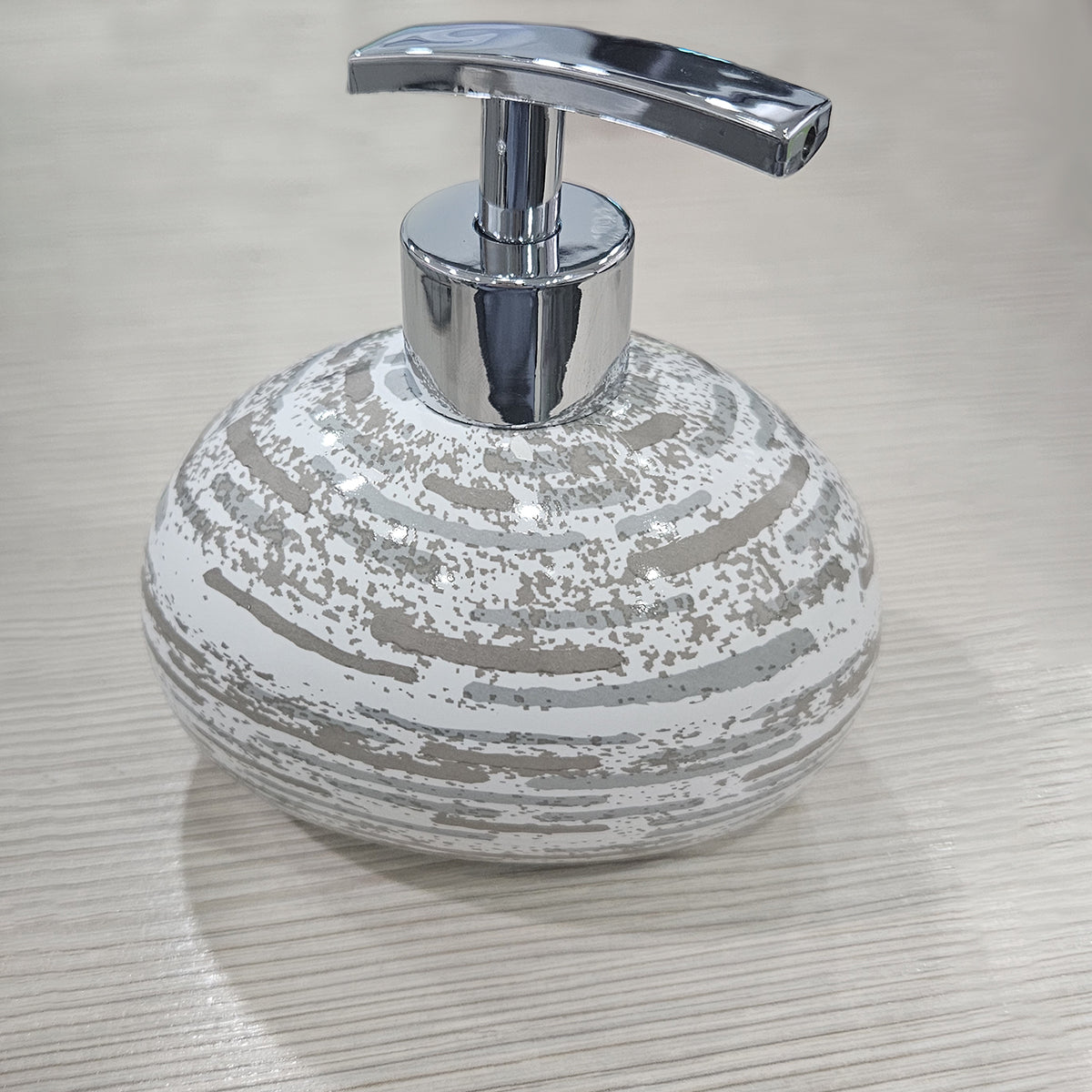 Dispenser Porta Sapone in ceramica mattone beige Collezione  CARAMIDA - Versione Outlet