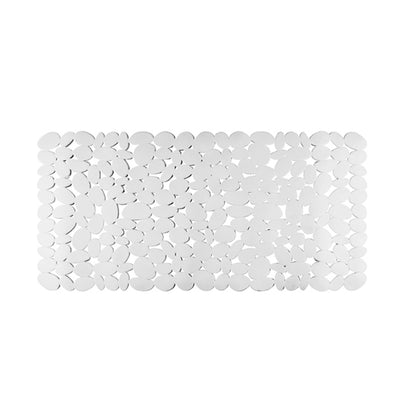 Tappeto antiscivolo per doccia o vasca modello sassolini in PVC bianco cm 72x36 by CeramicStore | Lo specialista del tuo bagno