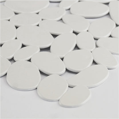 Tappeto antiscivolo per doccia o vasca modello sassolini in PVC bianco cm 72x36 by CeramicStore | Lo specialista del tuo bagno