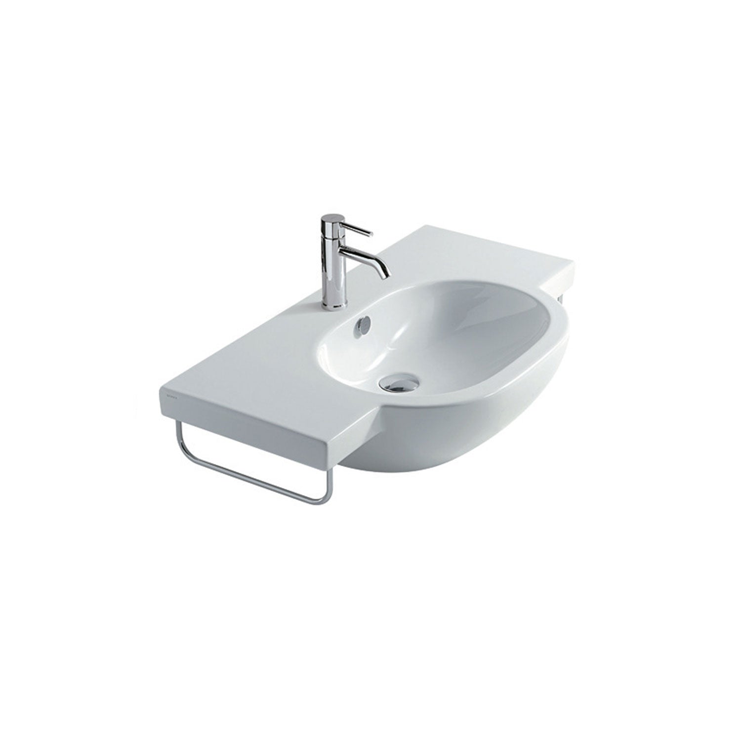 Lavabo sospeso in ceramica serie M2 di Ceramica Galassia - Bianco lucido 85cm by CeramicStore | Lo specialista del tuo bagno