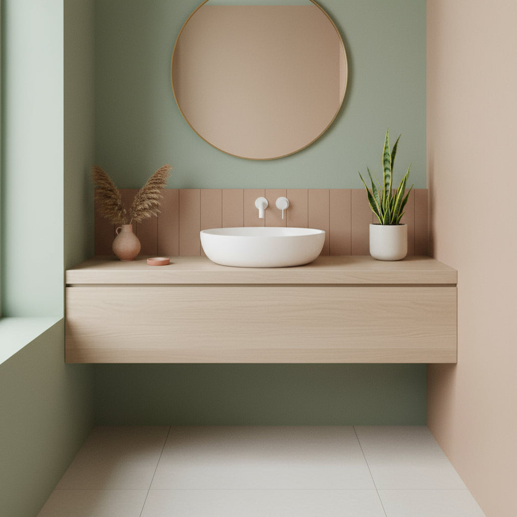 Lavabo da appoggio in ceramica serie M2/Eden di Ceramica Galassia -  Bianco lucido diam. 48xh14cm